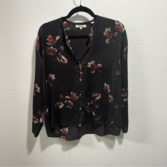Vince | Tulip Print | Button Up Down | Long Sleeve | Silk | S | B5 - Picture 2 of 13